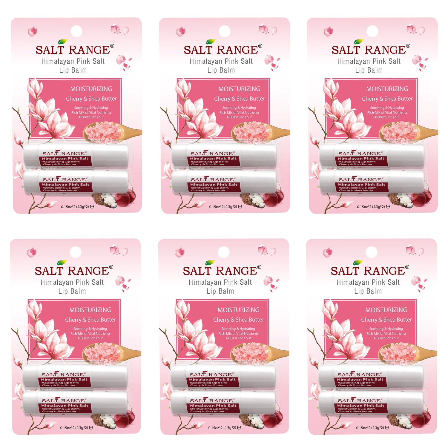 Salt Range Lip balm formulated with cherry and shea butter 100 natural soothing hydrating and deeply nourishing Organic