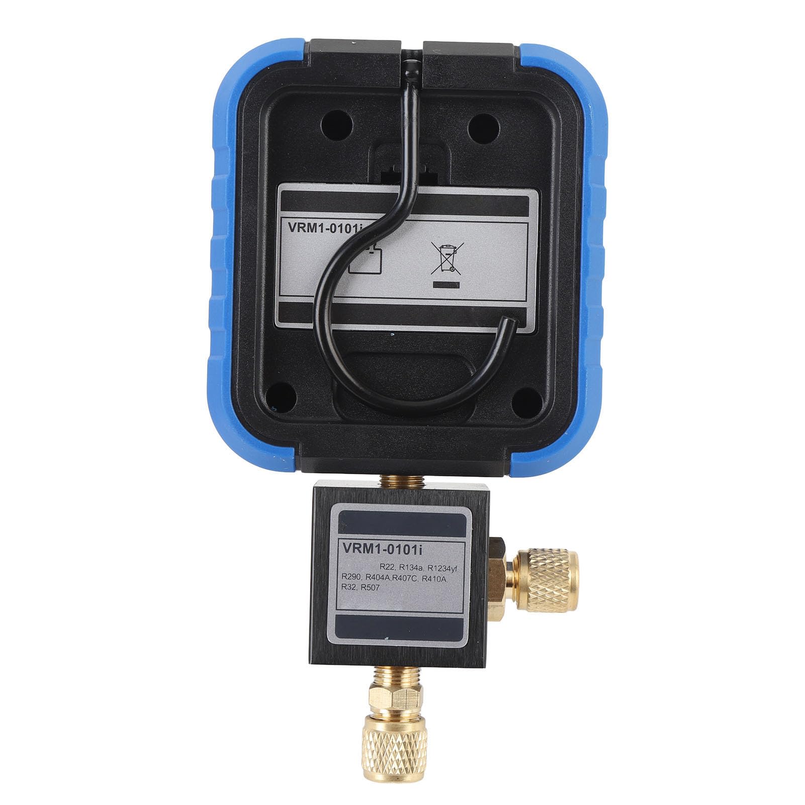 FTVOGUE Kühlmittel-Manometer, Digitalanzeige, 0–50 Bar, Hochgenaues HVAC-Druckmessgerät mit Schlauch-Set für Kältemittel R134A, R410A, R22