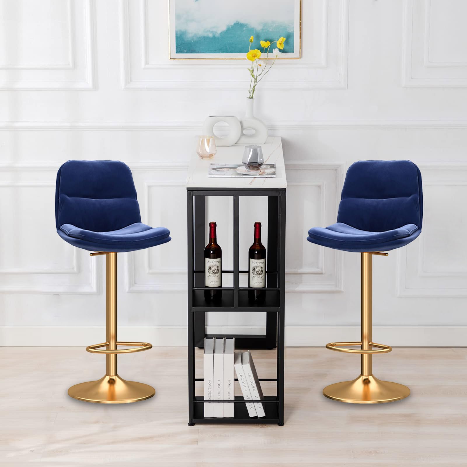 Amazon｜回転式高さ調節可能なカウンター高さスツール 3 個セット