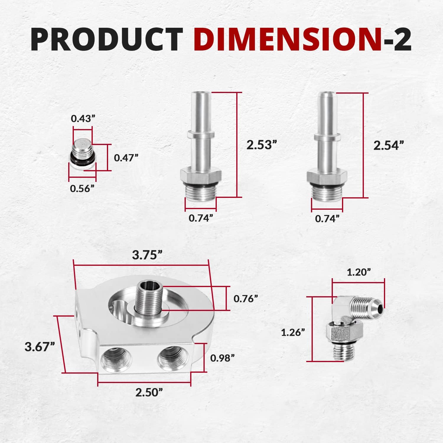 121003 Fuel Filter Conversion Kit, Fit for Ford 2011-2024 F250 F350 F450 F550 with 6.7L Powerstroke