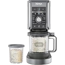 Ninja CREAMi Deluxe Treat Maker, Ice Cream and Frozen Desserts, Sorbet, Milkshakes, Yogurt and More, 11-in-1 Programs, XL Capacity, Includes Two 24-oz Family-Size Tubs, Silver, NC501