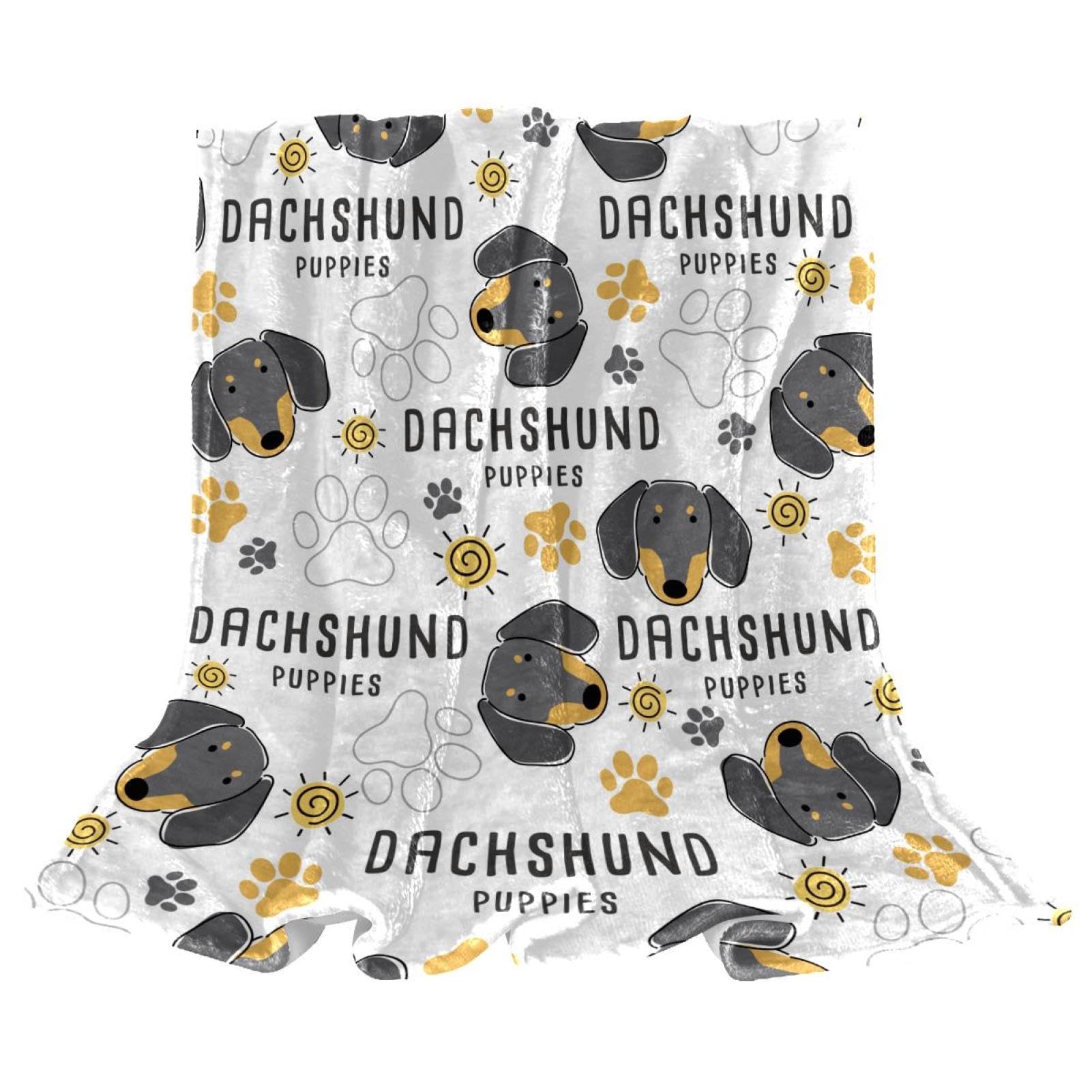 Couverture Polaire Patte De Chien Couverture Microfibre Chaude Et Douce Jeté De Canapé Couverture 150×200cm