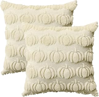 AVOIN colorlife Fall Pumpkin Beige Throw Pillow Covers
