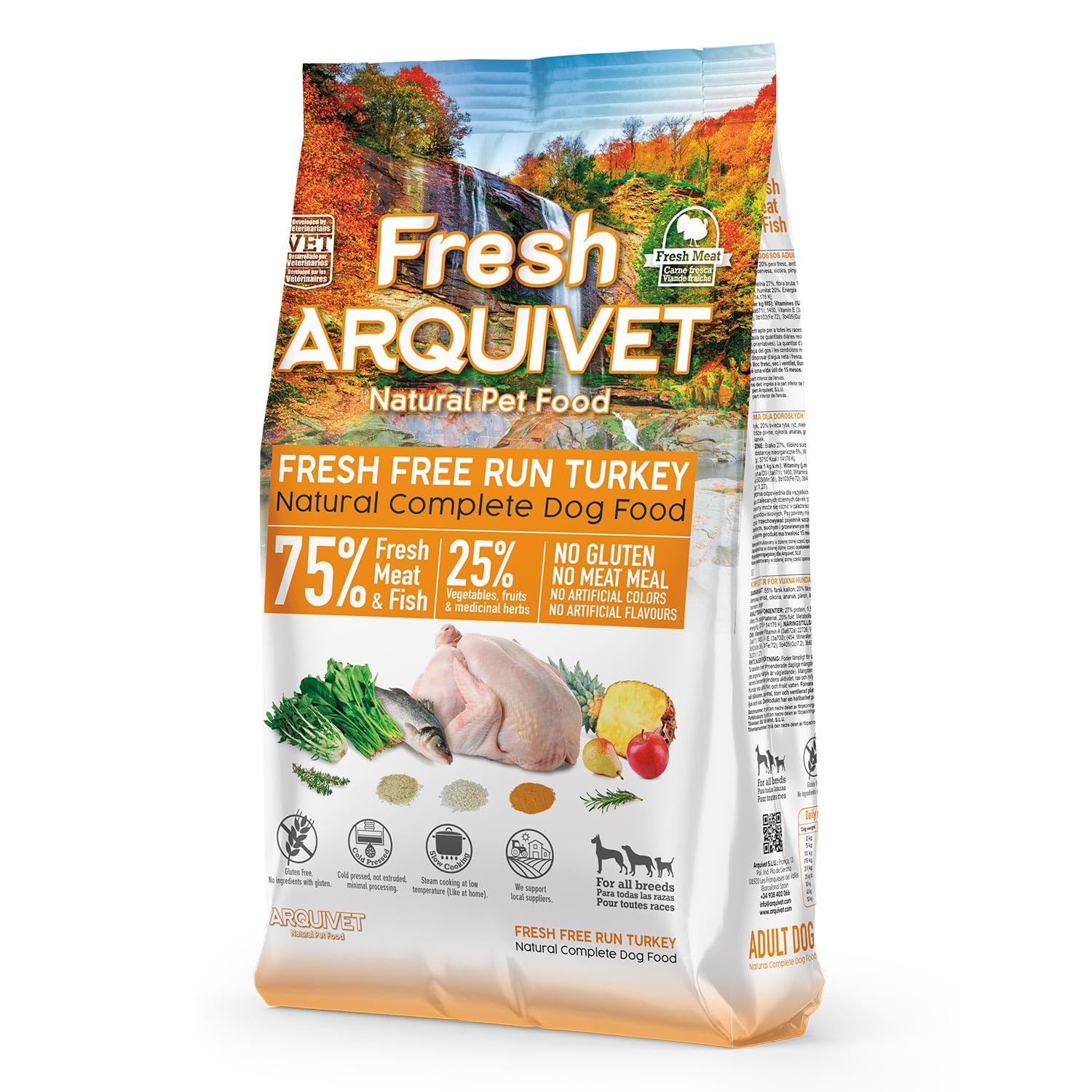 Arquivet - Fresh Free Run Turkey - 2,5Kg - Complete semi-moist food for adult dogs