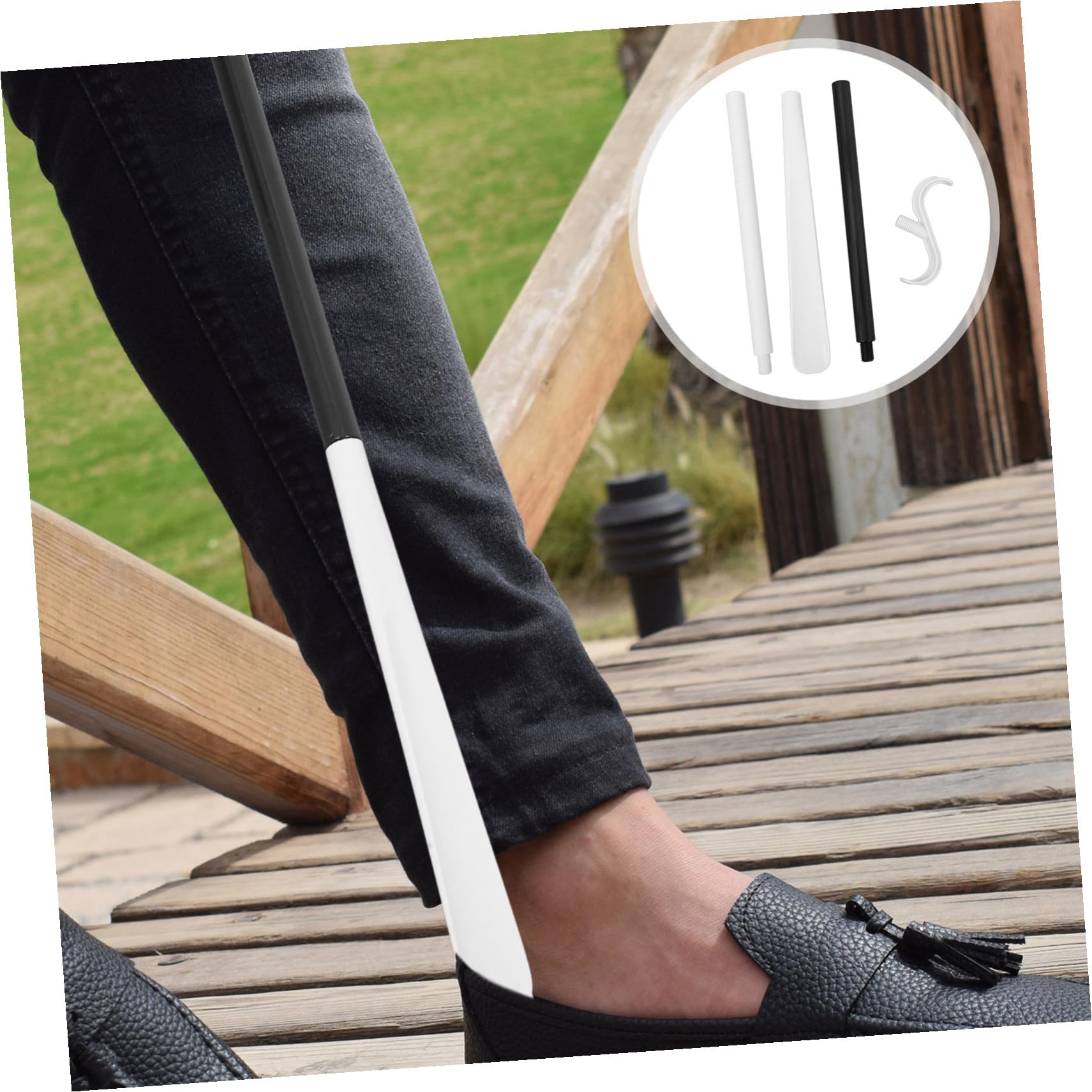 Dispositif D'assistance Manche Long Ajustable pour Chaussettes en ABS, Chausse-pied Ergonomique Aide Pratique pour Enfiler Chaussettes pour Personnes Âgées et Handicapées