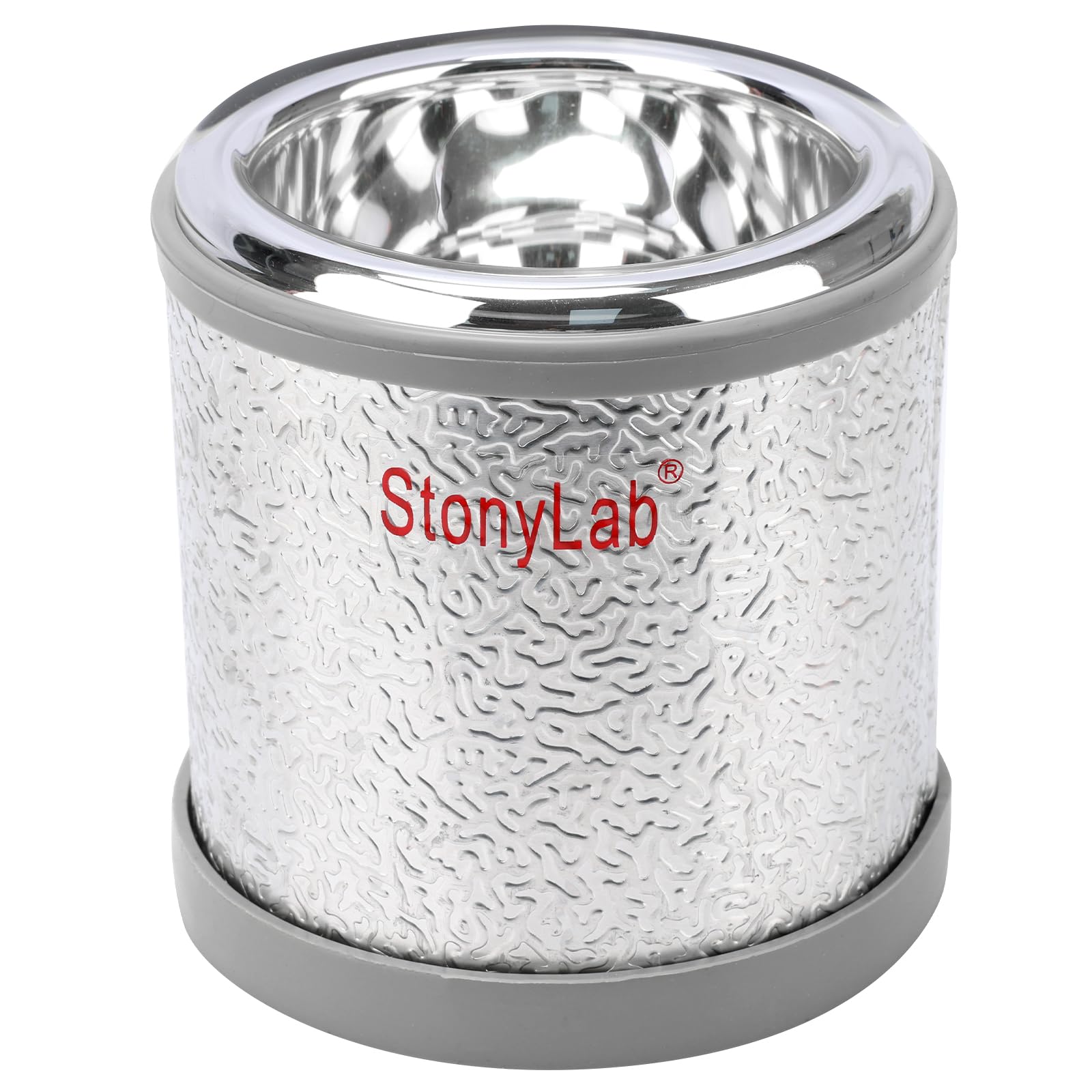 stonylab Butelka Dewara, półkulista forma, butelka dewar ze szkła borokrzemowego z aluminiową podstawą, głębokość wewnętrzna 90 mm, średnica wewnętrzna 94 mm, do laboratorium, 250 ml