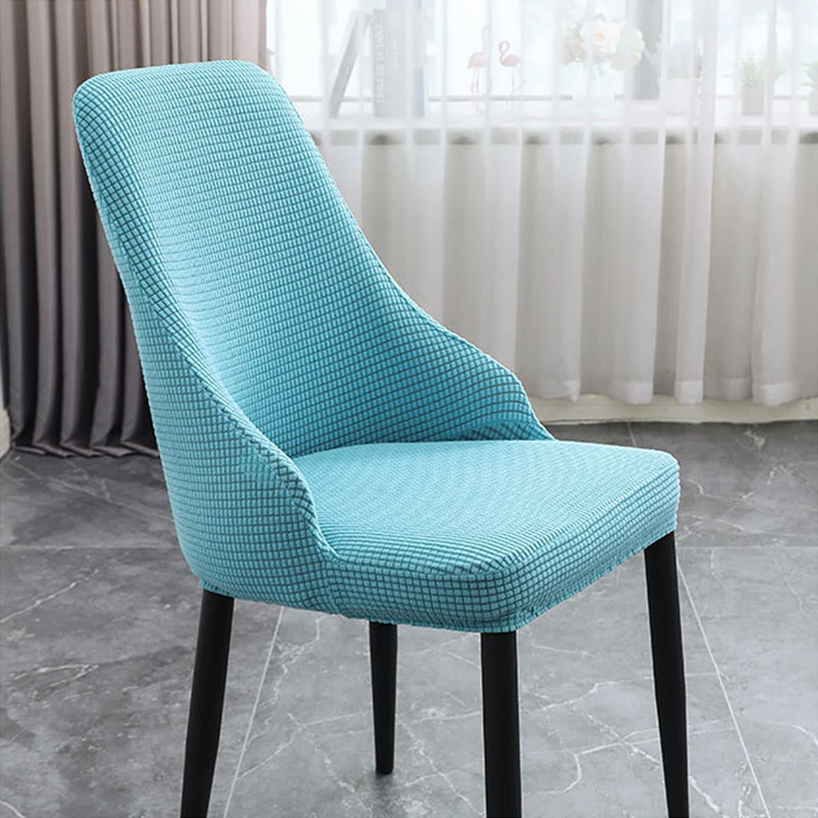 Set di 6 coprisedia elasticizzati universali con braccioli per sedie da pranzo con schienale alto, lavabili, protezione per sedia da ufficio nordico, vestibilità elastica, coperture resistenti per