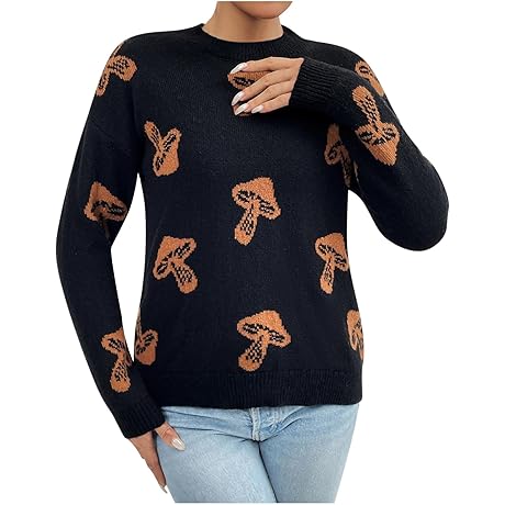 Trendy Mushroom Yin Yang Graphic Sweatshirts