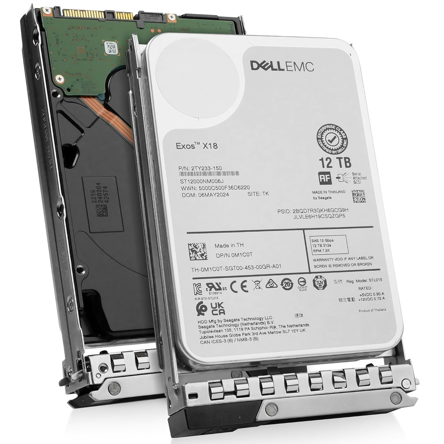 Dell 12TB 7 2K RPM SAS 12Gb s 512e 3 5in Enterprise PowerEdge Hard Drive For R440 R750