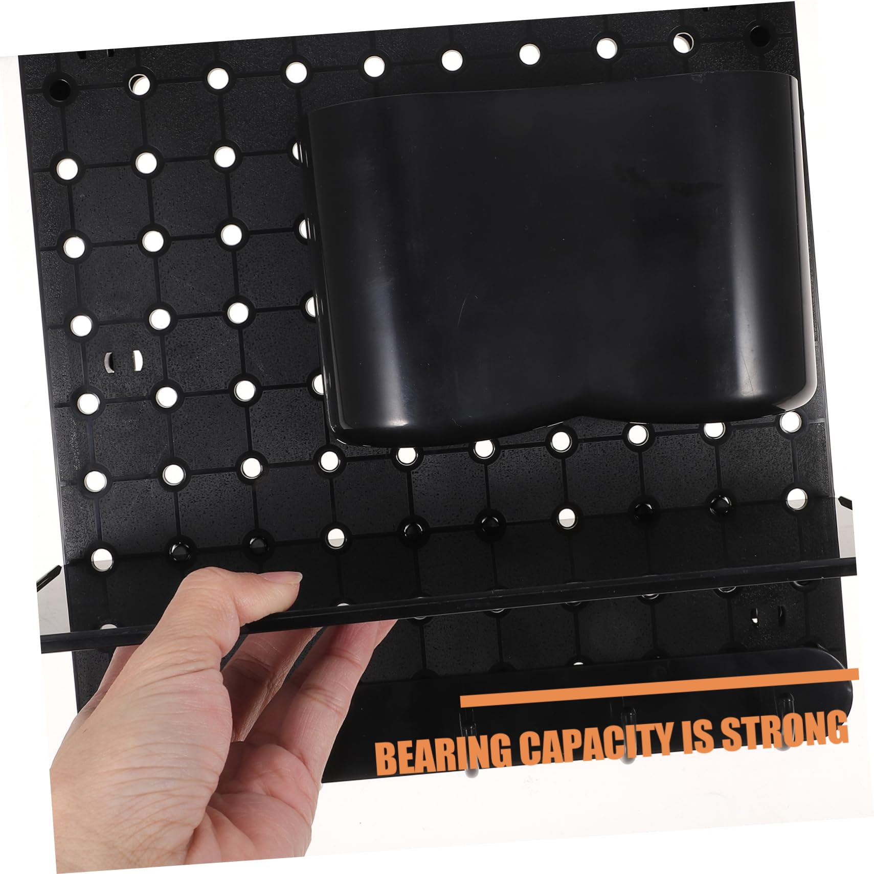 PRETYZOOM 1 Set Peg Board Organizer for Home Hole Board Shelf Pegboard Bathroom Organiser Kitchen Wall Craft Organizers Black