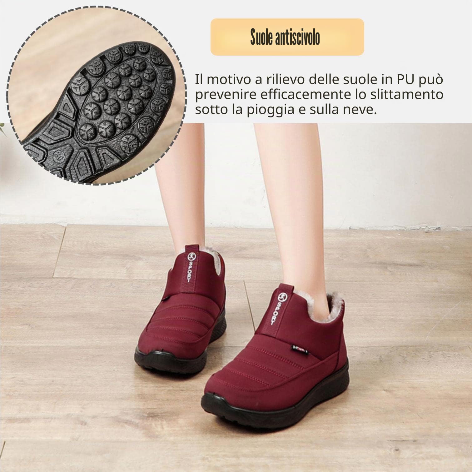 Stivali Da Neve Donna Invernali Scarpe Da Donna Invernale Trekking Stivaletti Outdoor Casual Camminate Antiscivolo Boot