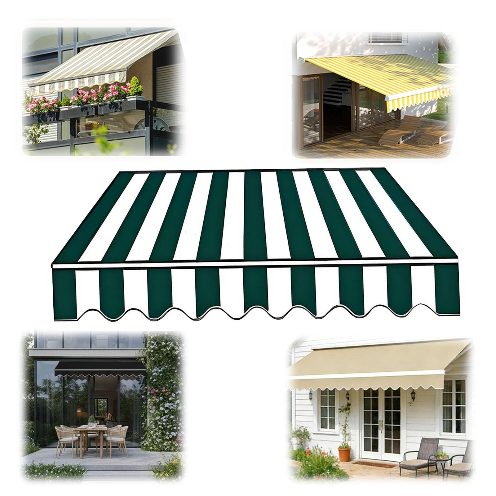 Toile de rechange imperméable haut de gamme pour grande terrasse 4,9 x 2,4 m
