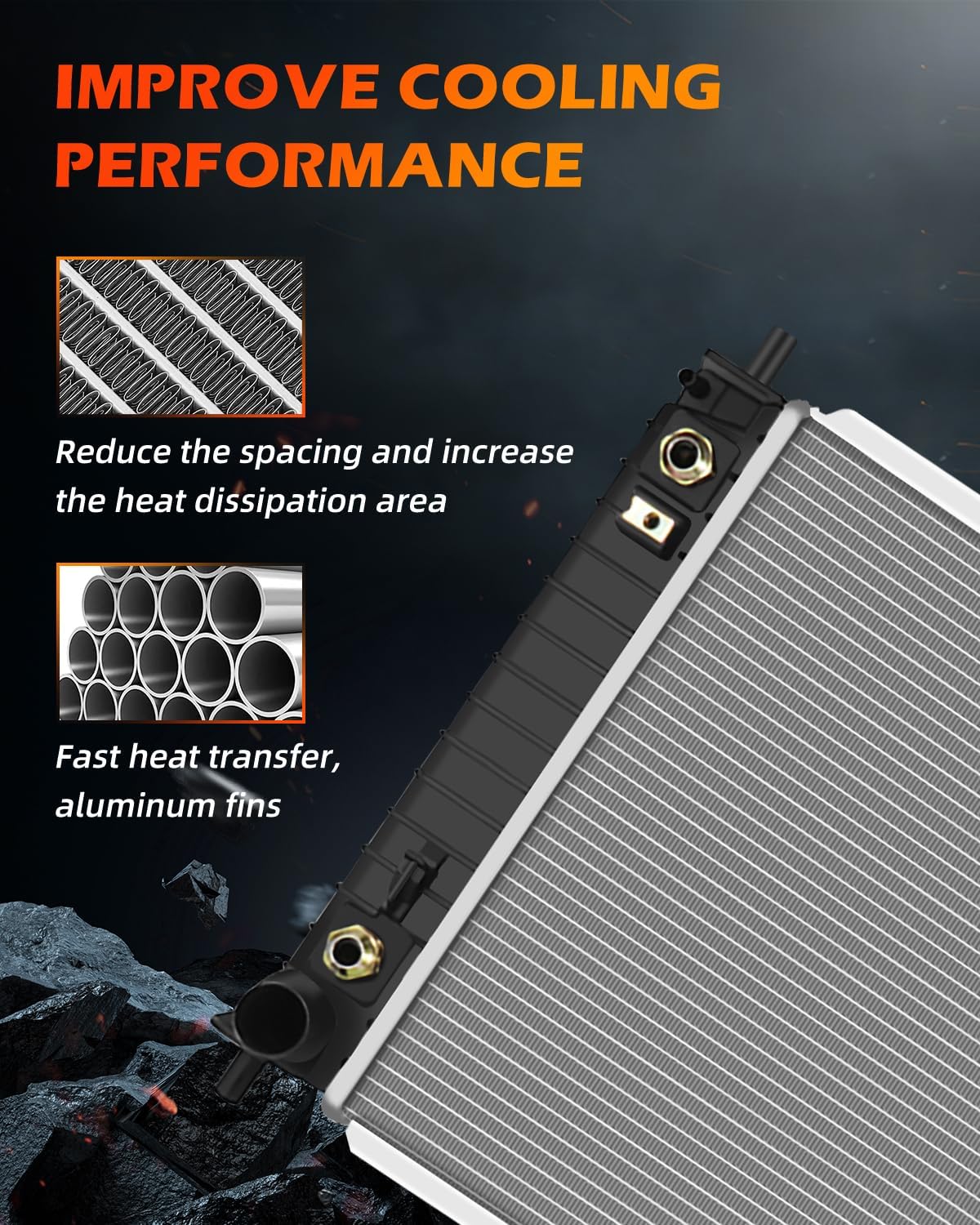 OCPTY Auto Parts Radiator Replacement for 2004-2006 for Ford Expedition Radiator