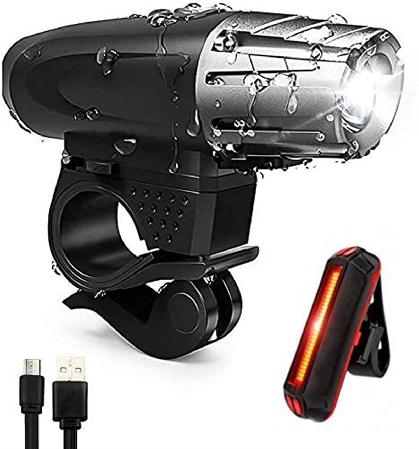 Luce per bicicletta, 4 modalità USB, lampada anteriore per Luce per bicicletta, 4 modalità USB, lampada anteriore per
