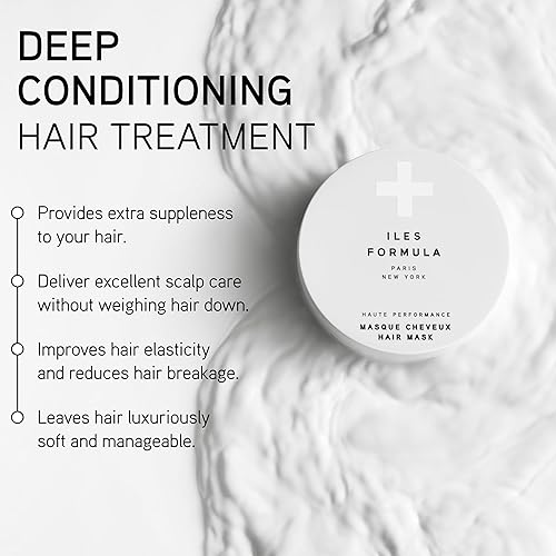 Miniatura 2 de ILES FORMULA Mascarilla para el cabello, tratamiento capilar acondicionador profundo para cabello seco, dañado y encrespado, mascarilla ligera de