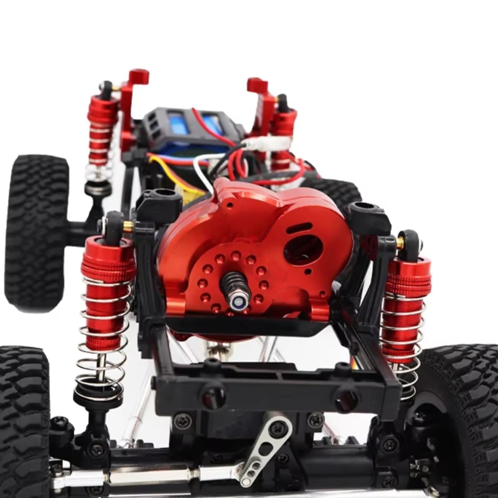 Parti Trasmissione Per MN Per MN128 MN86 MN86K MN86KS G500 1/12 Accessori | RC per cambio Cambio Crawler con Scatola CNC e Ingranaggio Motore per Trasmissione Potenza Fluida(Red)