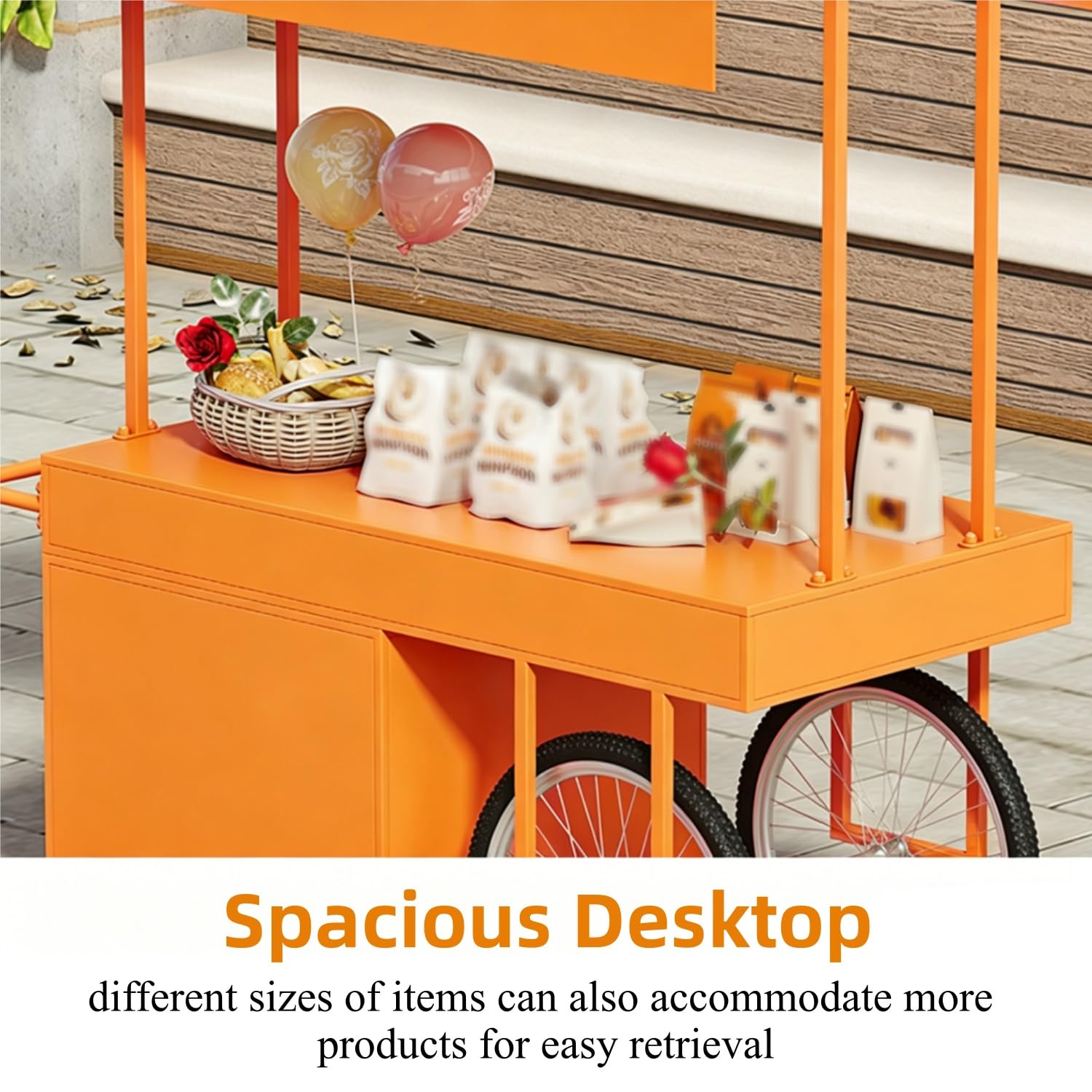 Carrello portatile per venditori con canopyle carrello alimentare su ruote per venditori ambulanti eventi all'aperto mercati e festival Carrello commerciale blu 120 x 70 cm