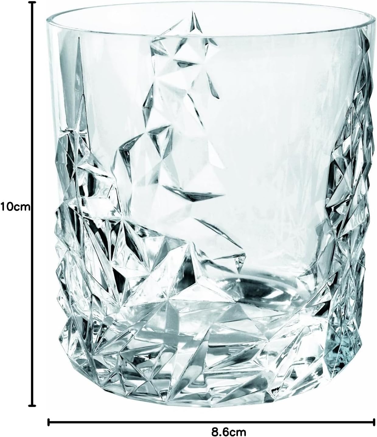 Nachtmann Whisky Gläser 340 ml, 12 Stück, Sculpture, 101968-3, Whiskygläser aus Kristallglas, Tumbler spülmaschinenfest