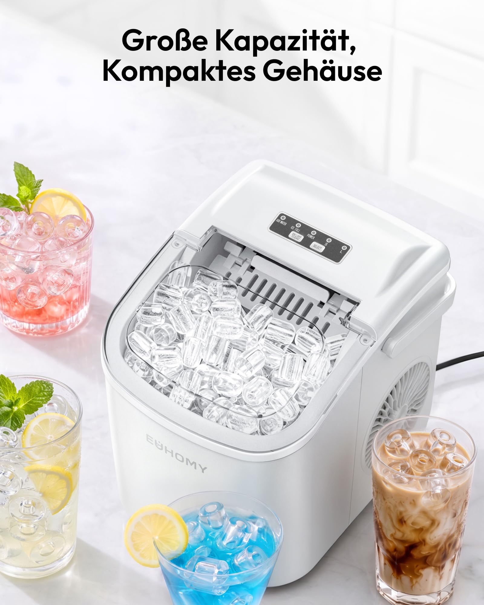 Euhomy Eiswürfelmaschine 1.2L – Bild 3