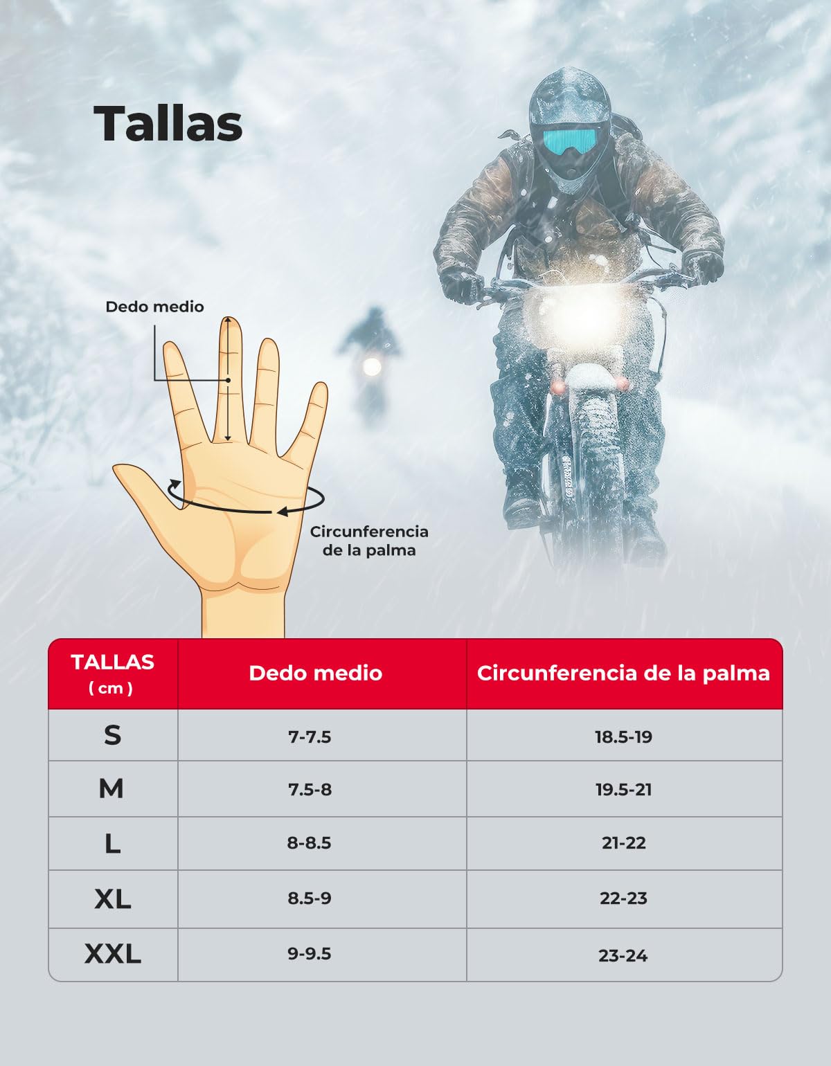 KEMIMOTO Guantes Calefactables, Guantes Térmico Invierno con Batería 2500 mAH, Guantes Cálido Ligeros Cómodos Flexibles para Moto Trabajadores Deportes Inviernos al Aire Libre Hielo Nieve