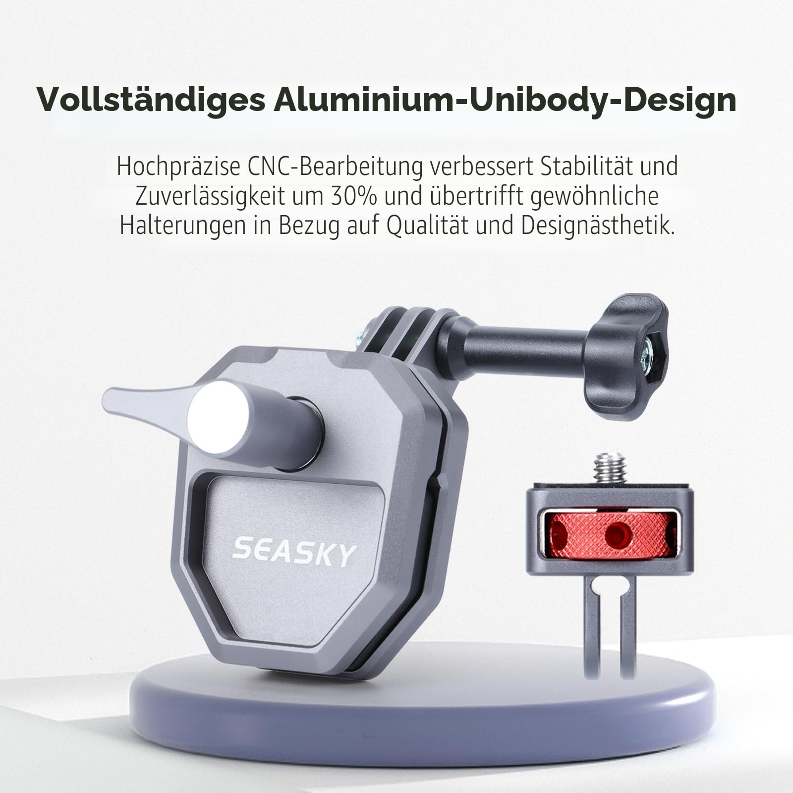 SEASKY M02 Halterung für Windschutzscheibe aus Aluminium für Motorrad, Zubehör für GoPro Hero 13 12 11 10 9 8 7 für DJI Action 5 4 3 2 für Insta360 X5 X4 X3 X2 X RS Sportkamera