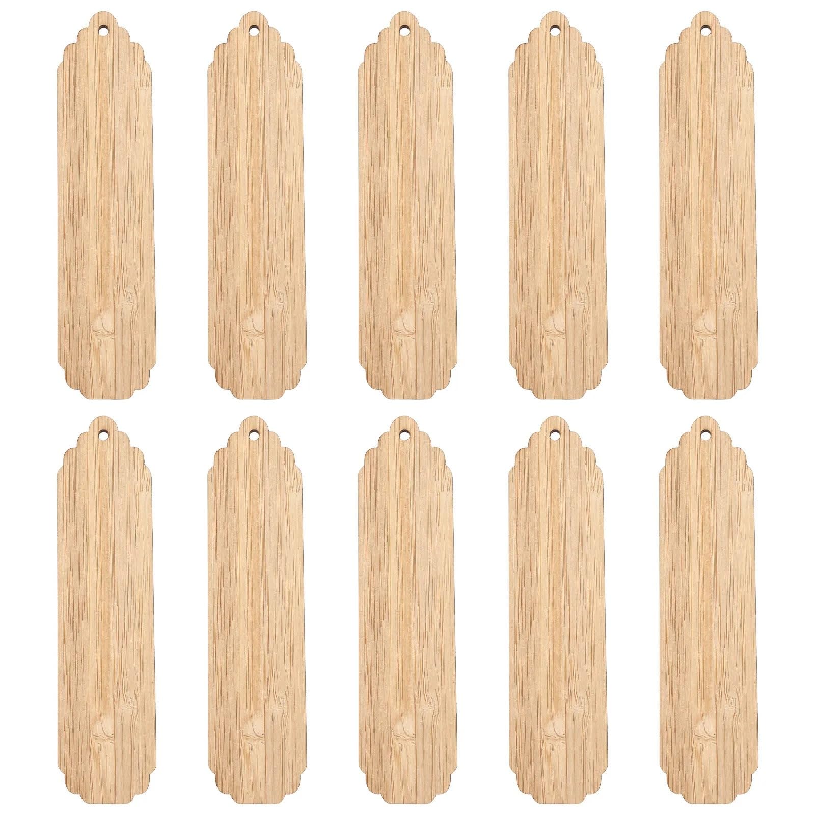 Door Knob Hangers 10Pcs DIY Bookmarks Wood Blank