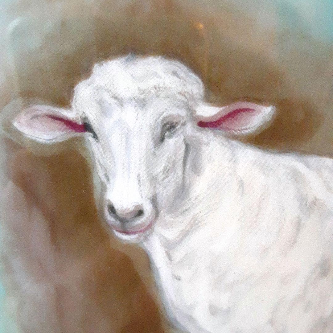 陶板画　ひつじ　陶額　毛利武彦 S 陶板画 ひつじ 陶額 毛利武彦 S