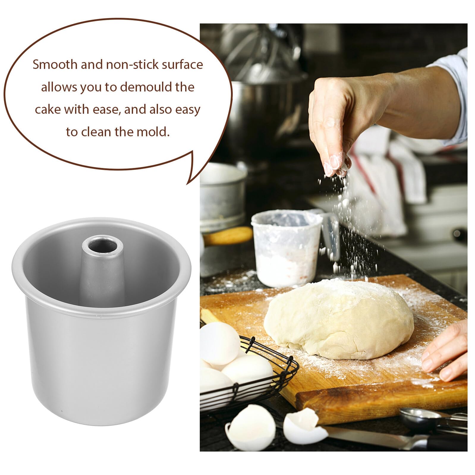 Molde para Hornear Pasteles Redondo Desmontable 4 Pulgadas, Molde Metálico de Aleación de Aluminio, Antiadherente, Set de 3 Piezas, Adecuado para Repostería en Horno Doméstico