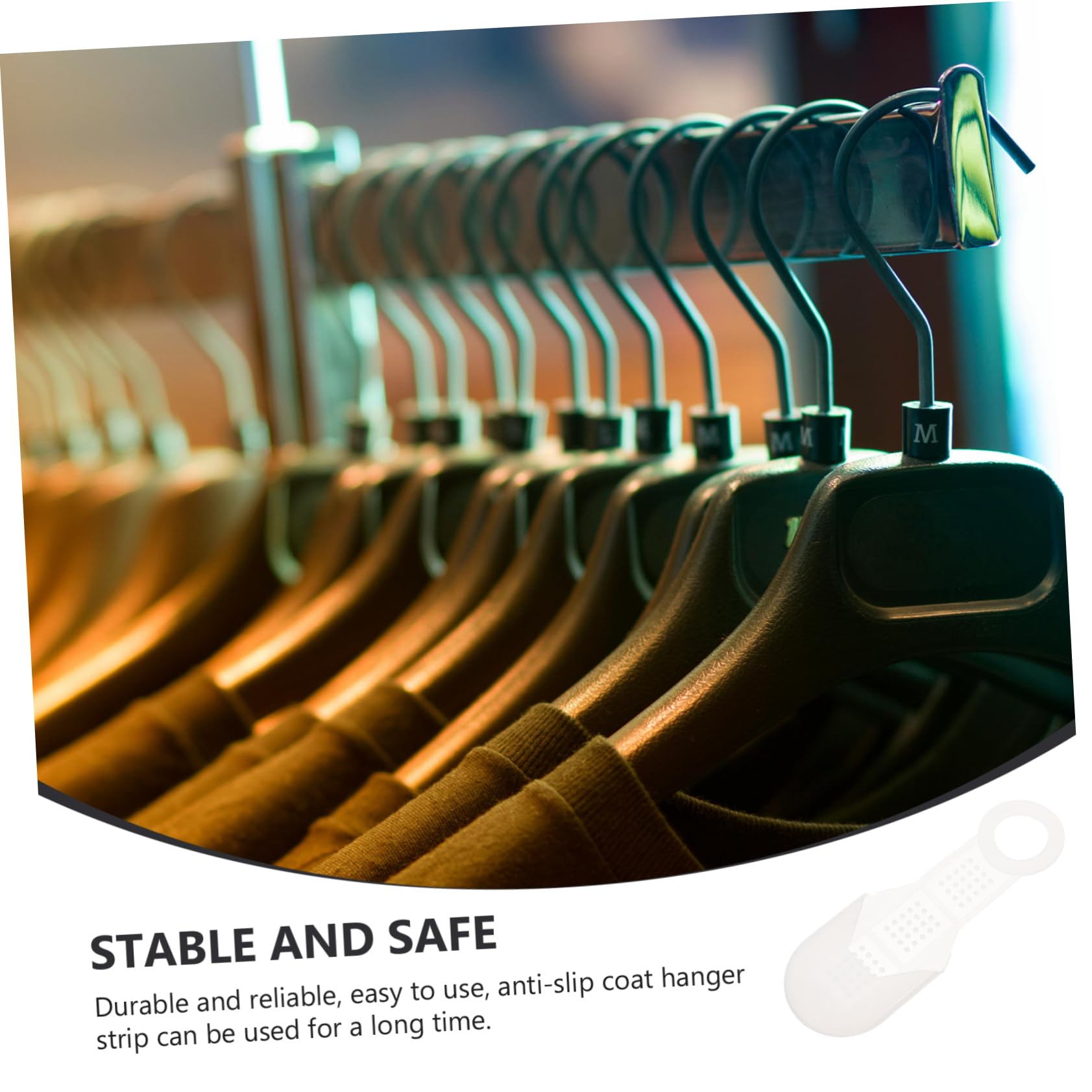 CHILDWEET 10pcs Anti-Slip Hanger Clip Clothes Hangers Anti-Skid Grips for Hangers Clothing Accessories Anti Slip Coat Hanger Strip Hangers Strips Plastic Non-Slip Stickers Universal White