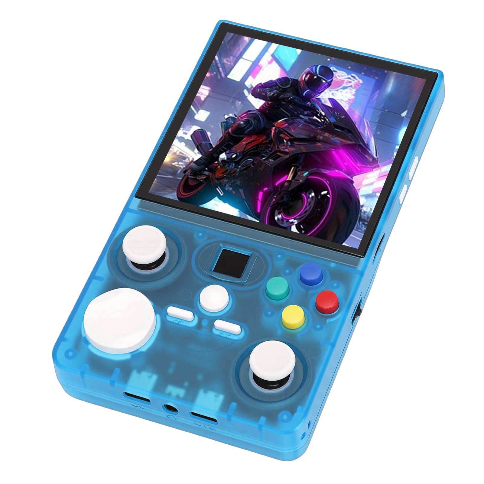EMUKOEP Console di Gioco Portatile con Doppio Joystick con Schermo MIPI HD da 4 Pollici, Operativo Open Source Vasta Libreria di Giochi (128G)