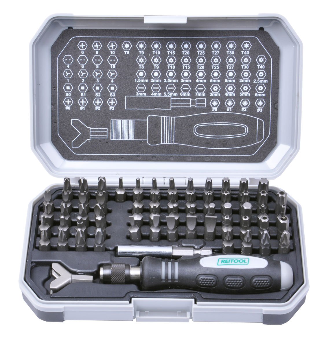 reitool 00688 Series Inserts Assorted, Grey