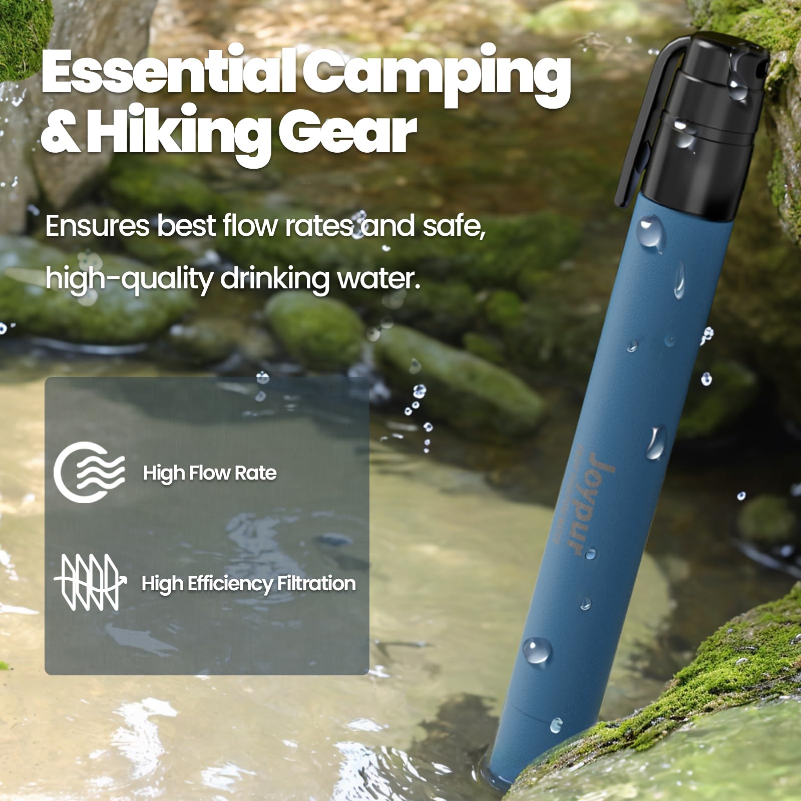 Purewell Waterzuiveringspomp Met Vervangbaar Koolstofwaterfilter Van 0 01 Micron 4 Filterfasen Draagbare Nood En Overlevingsuitrusting Voor Buiten Kamperen Wandelen Backpacken 1403754830