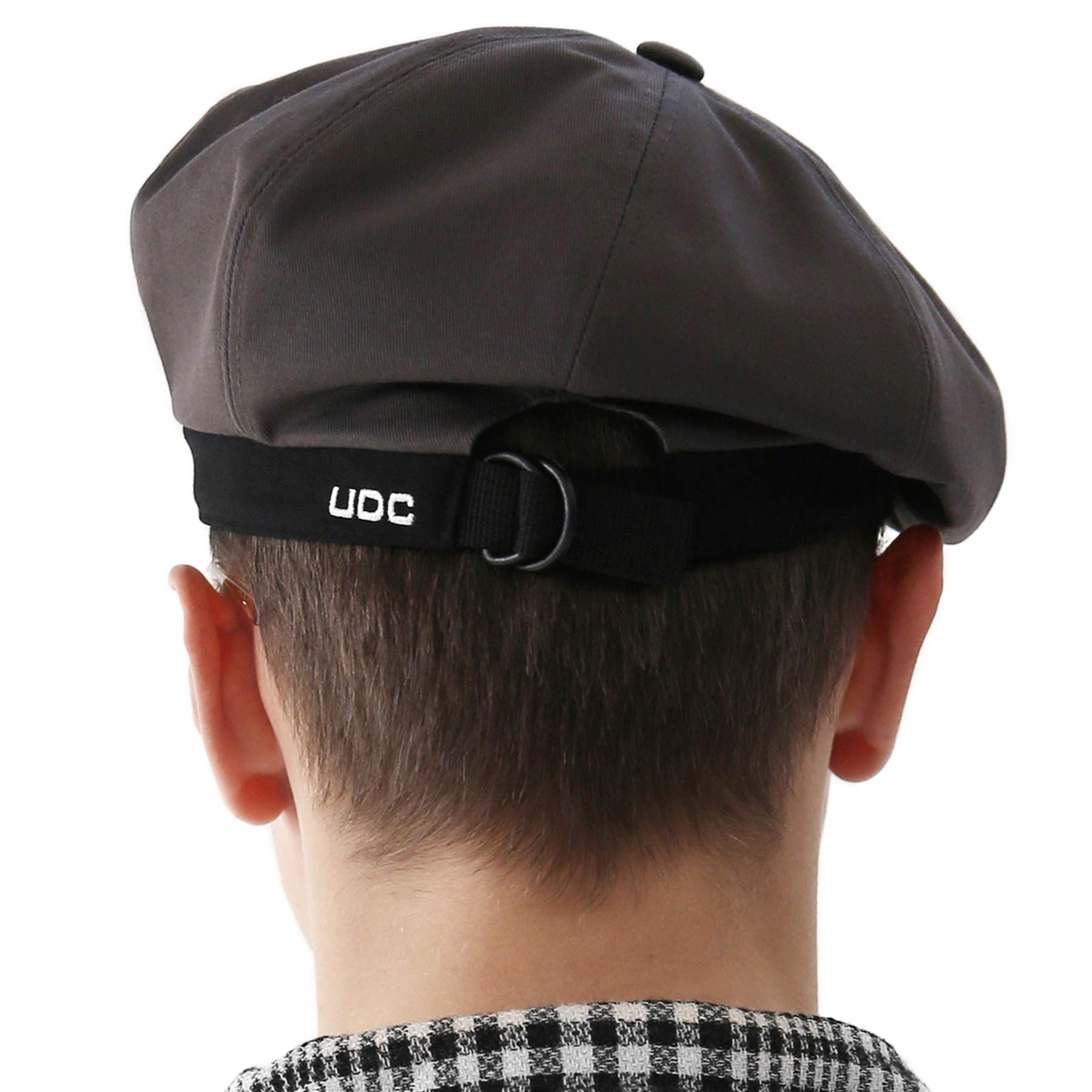 UNDERCONTROL French Artist Casual Adjustbale D Ring Strap Military Cotton Logo Beret Hat Unisex Hunting Newsboy Cap (Gray)