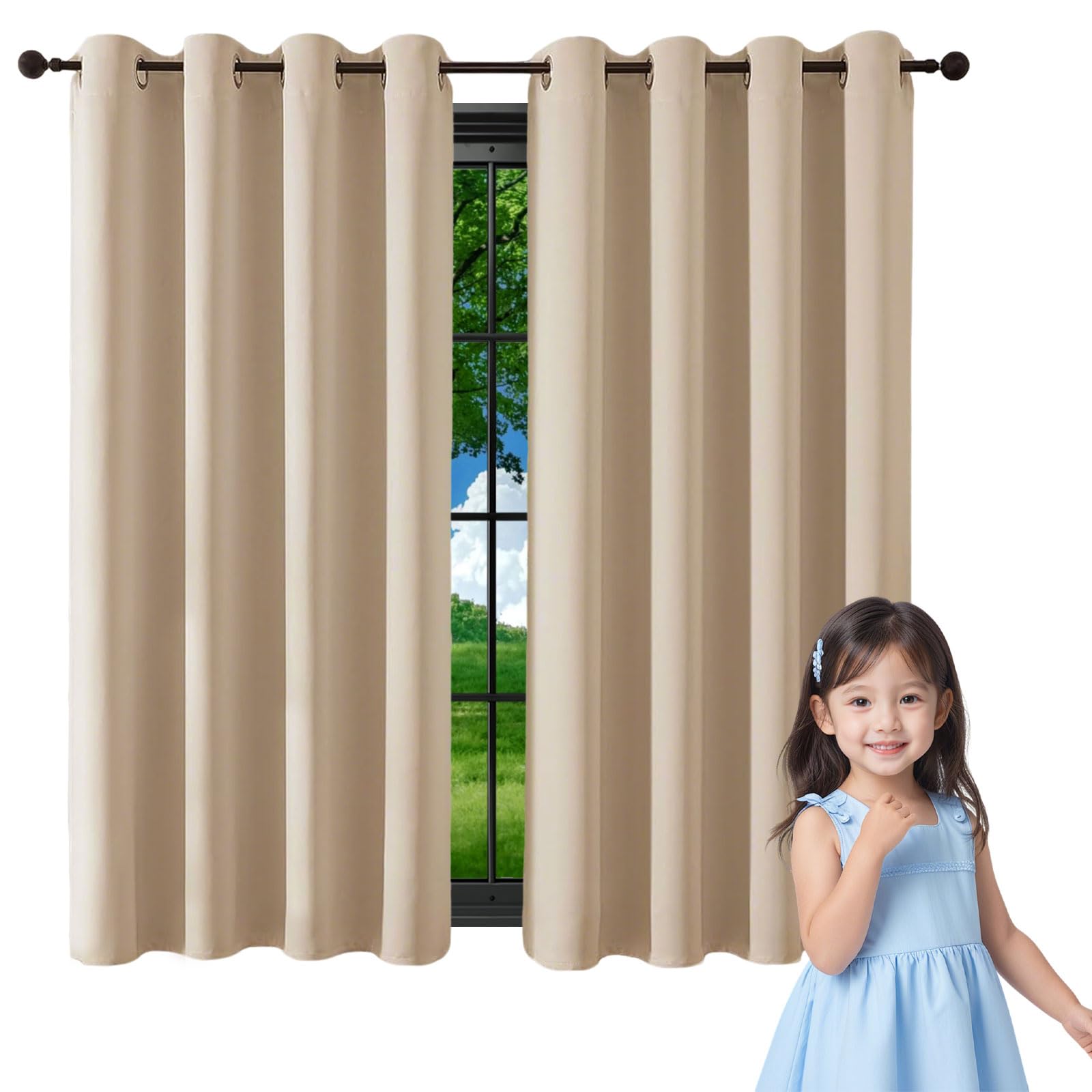 Rideau occultant thermiques anti froid anti chaleur rideaux salon moderne 225 x 250