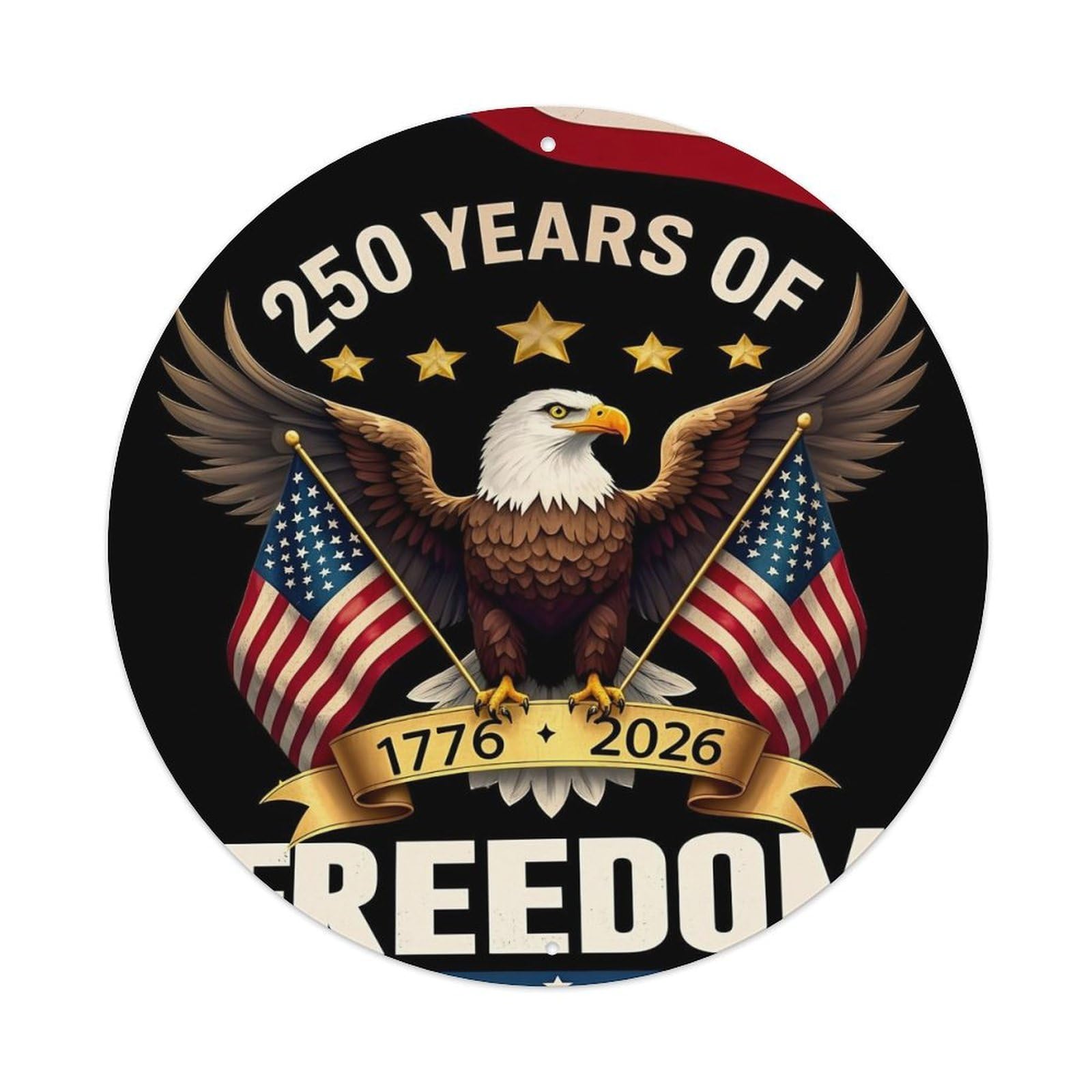 American Eagle Flag Stars Freedom Metal Tin Sign Plaque