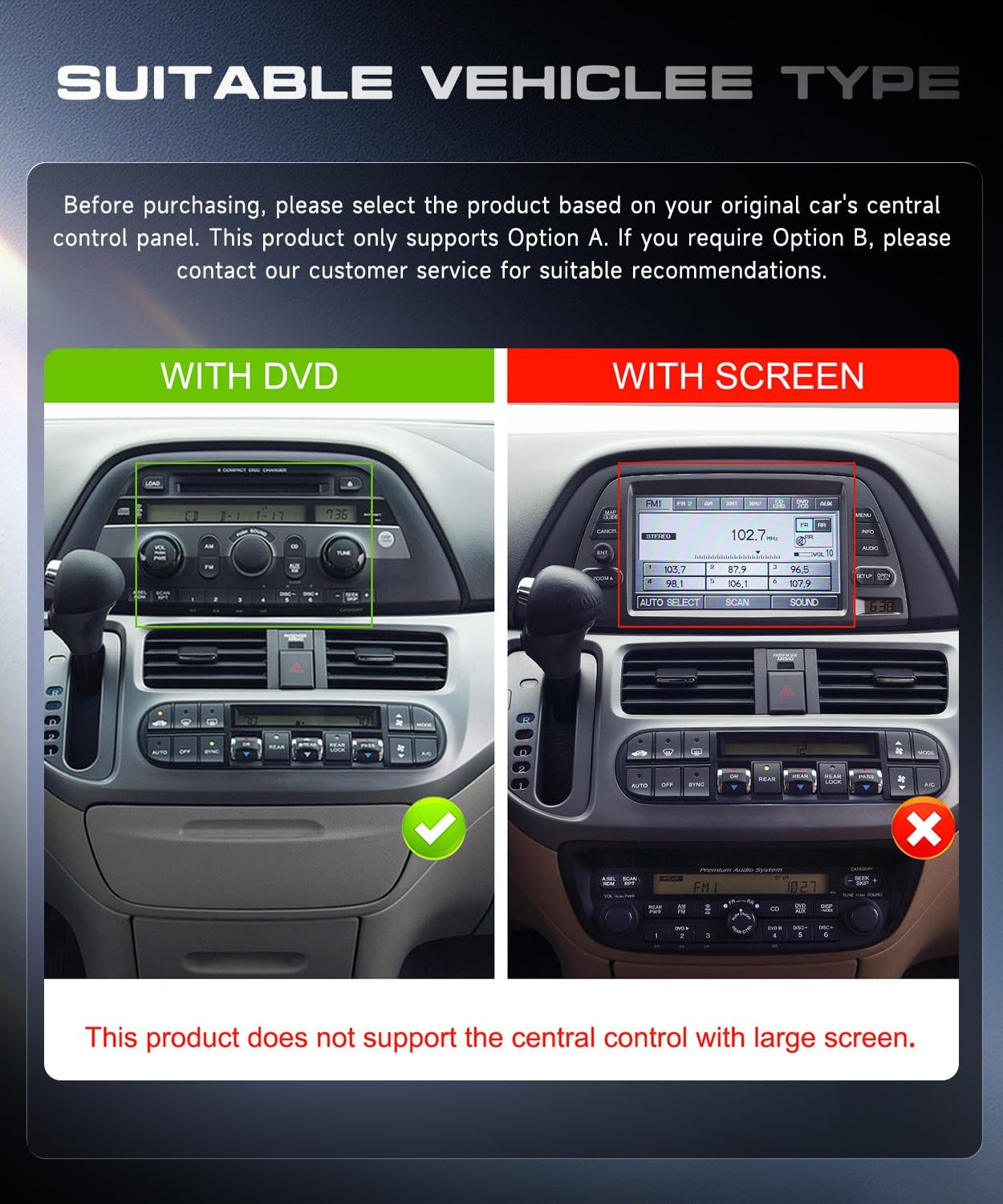 4G+128G Car Stereo for Honda Odyssey 2005-2010, 10.1’’ HD Incell Touch Screen Android 15 Radio, Wireless Carplay Android Auto, 5G WiFi, GPS, Bluetooth 5.0, FM, 32 EQ, SWC, Backup Camera