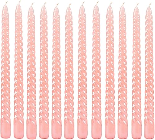 Miniatura 7 de Kemladio 8 velas cónicas rosas de 10 pulgadas, velas cónicas sin perfume que queman 8 horas, palitos de velas largas, velas de cena, velas altas,