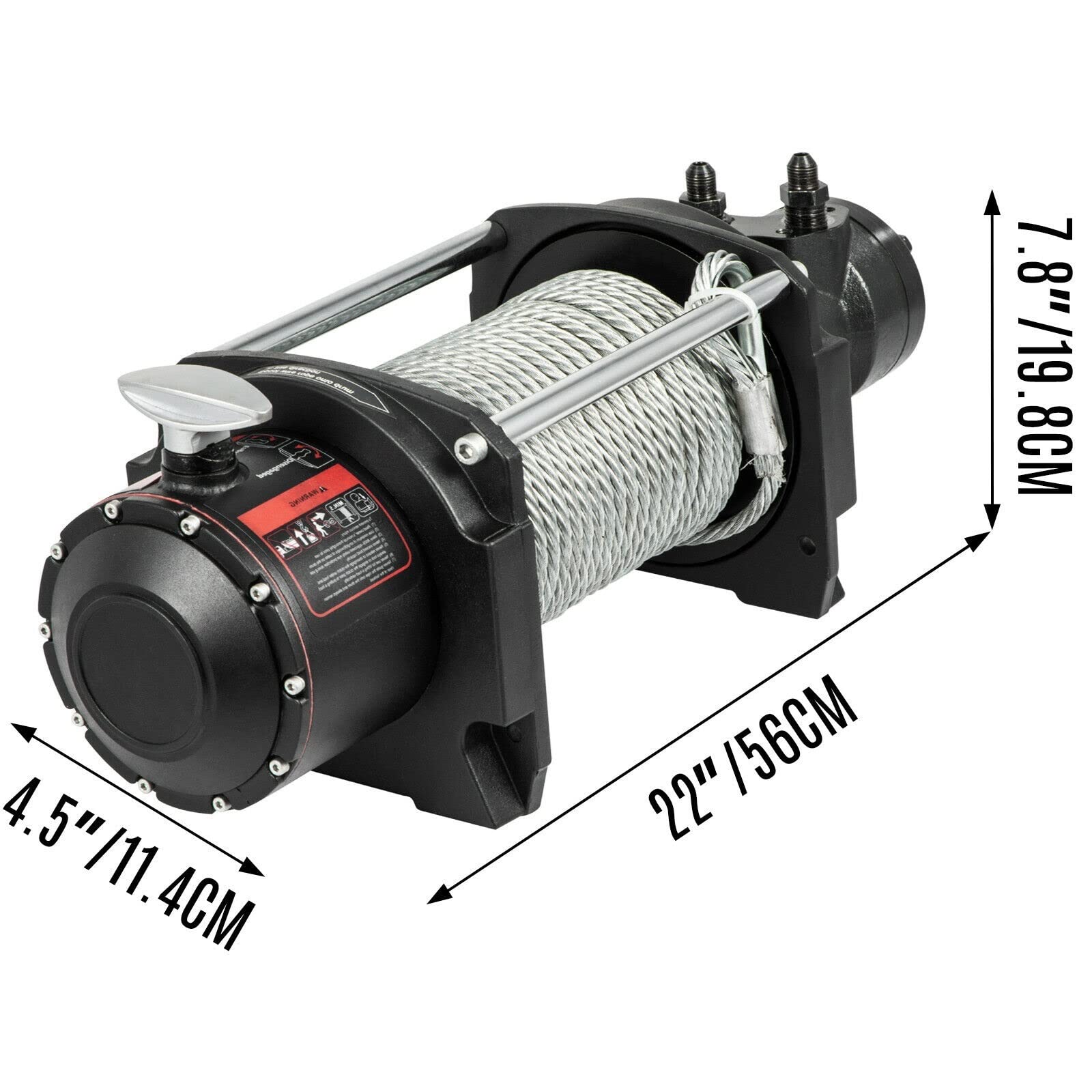 Wciągarka hydrauliczna od 10000 do 20000 funtów z 24-metrową stalową linką o dużej wytrzymałości 2-stopniowa przekładnia planetarna do łodzi terenowej ATV SUV(15000 LBS)