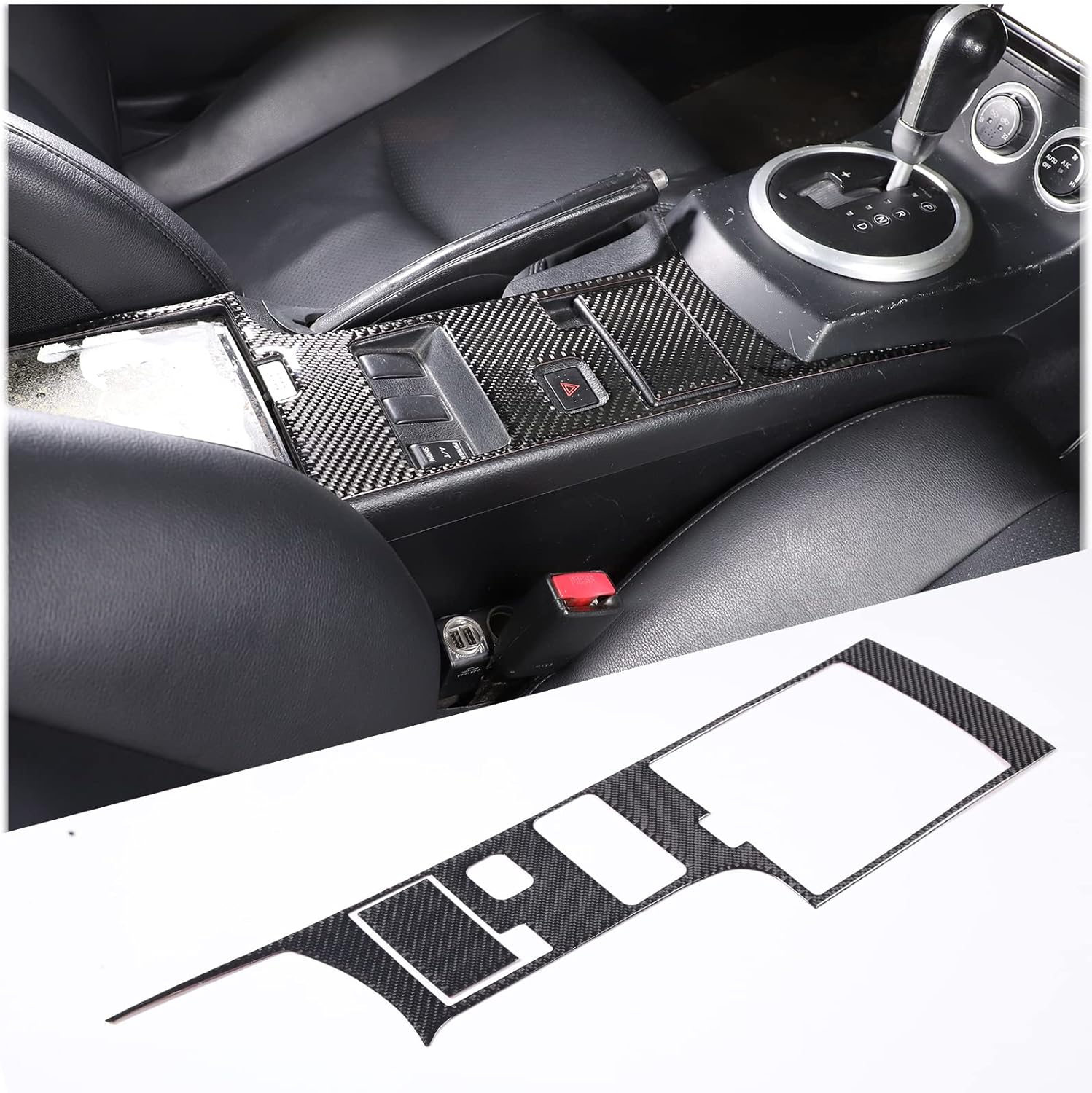 HAPPYHORSE Car Inner Carbon Fiber for Ni-ssan 350Z 2003-2006 Car Interior Carbon Fiber Decoration Sticker Accessories (LKLW-ASCF-2225)