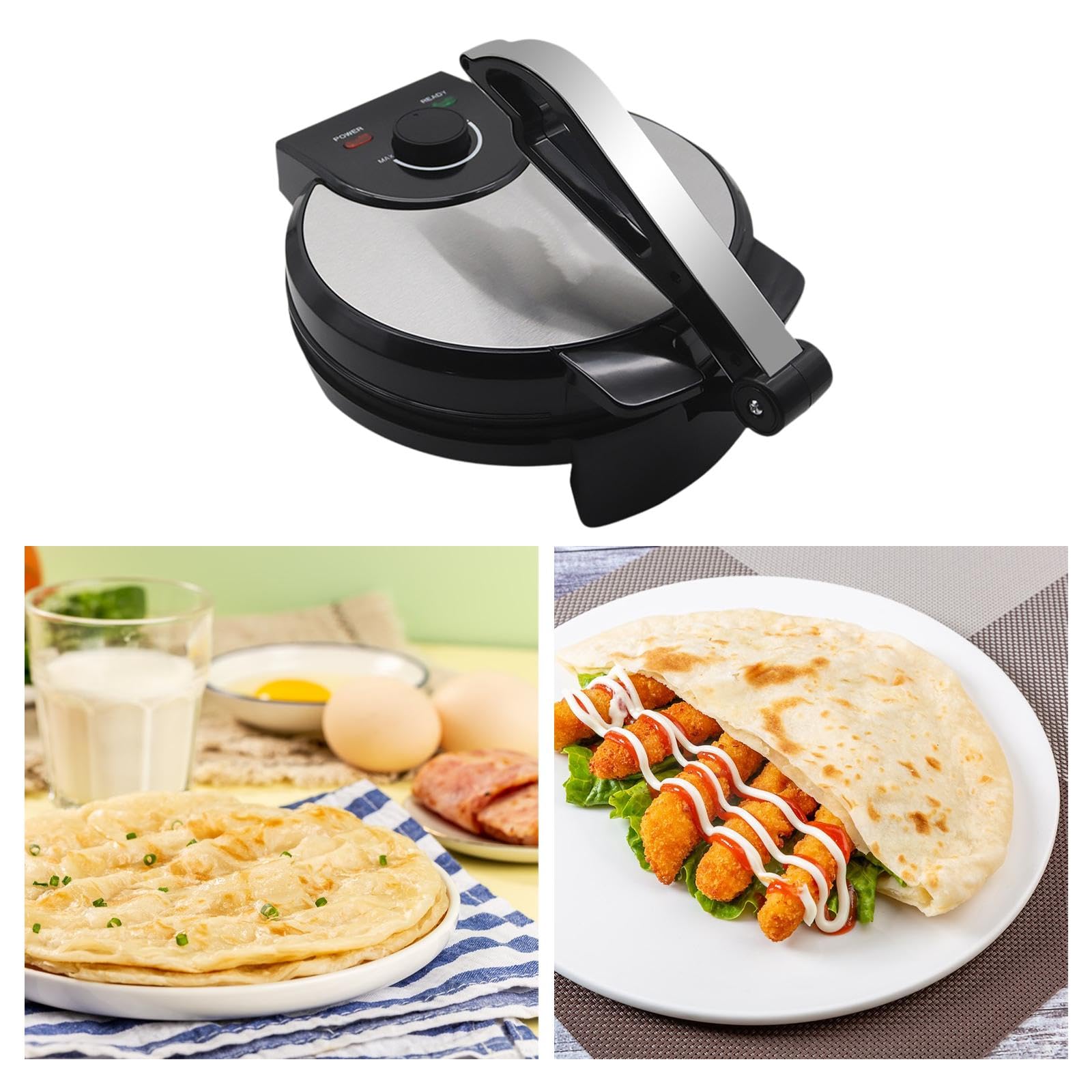 Pancake Machine Maker Cooking Home DIY Egg Roll Crepe Pan for Eggs Tortillas-image-20
