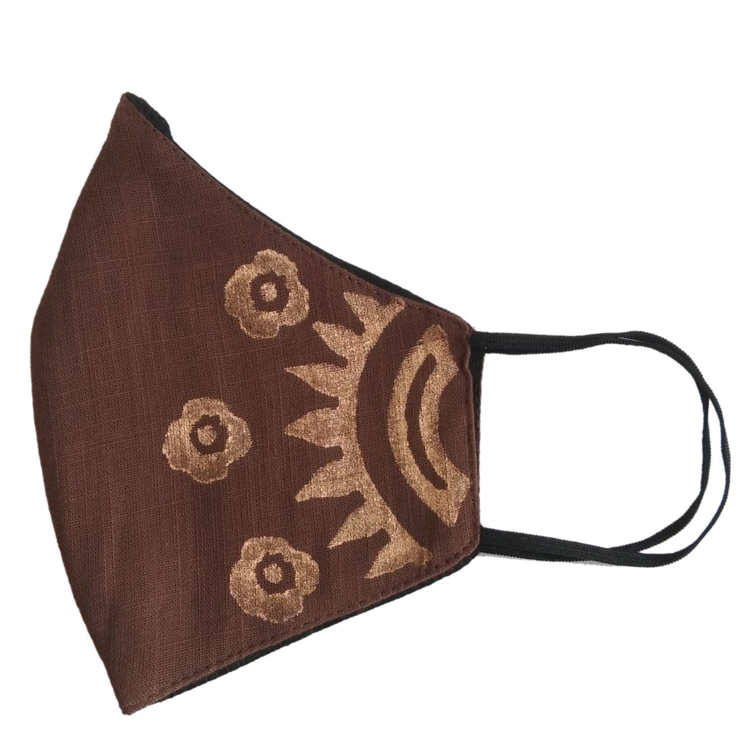 VR Designers 3-Ply Reusable Fabric Mask for Men and Women (brown, block print, cotton linen) (B08PD9F6NZ) Amazon Price History, Amazon Price Tracker