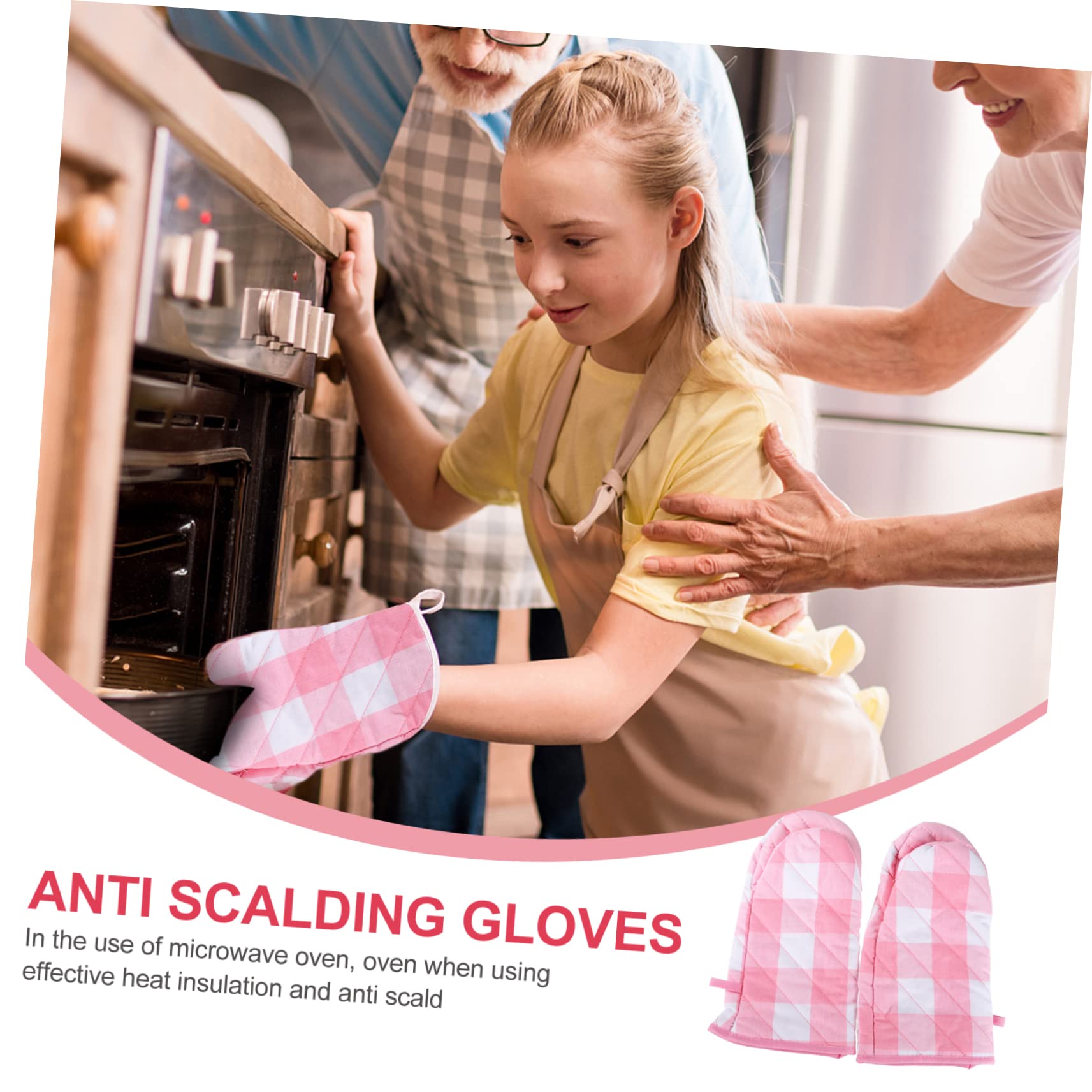 ULTECHNOVO 6pièces De Cuisine Résistants Chaleur Mitaines De Four à Motif Carreaux pour Et Barbecue Accessoires pour Maison Et Cuisine