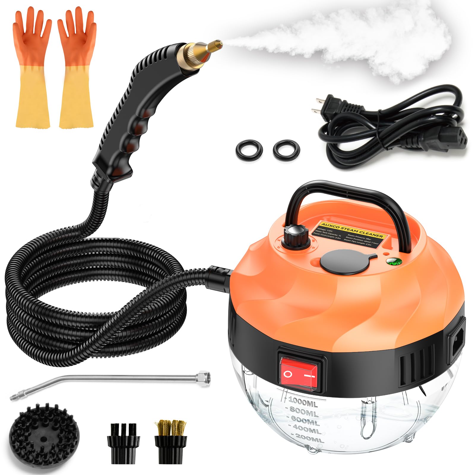 CAYAMA Steam Cleaner for home，High Pressure Steamer for Cleaning，Handheld Steam Cleaner for Home Use,Hardwood Floor Steam Cleaner for Upholstery,Kitchen,Bathroom,Grout and Tile