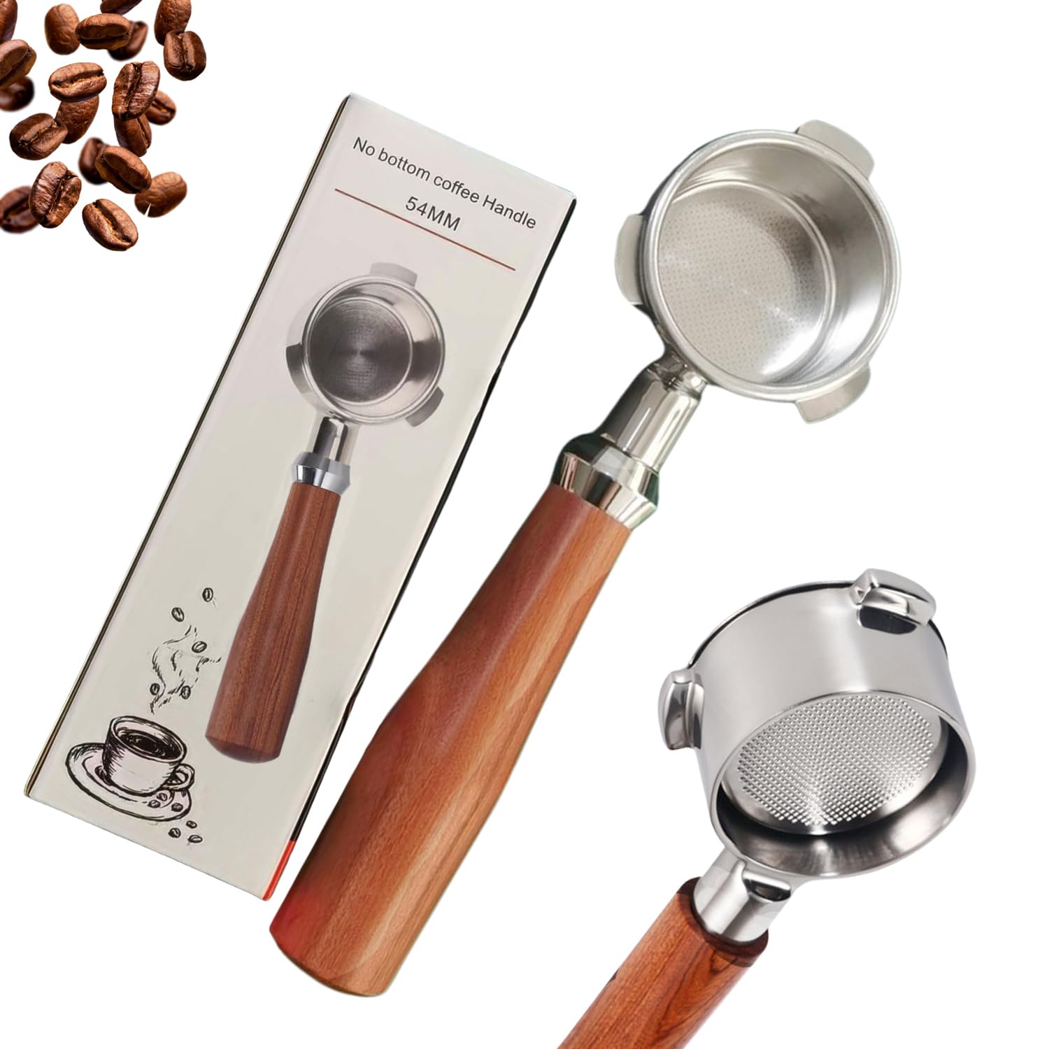 Amazon.com: Espresso Portafilter 54mm Bottomless Rosewood