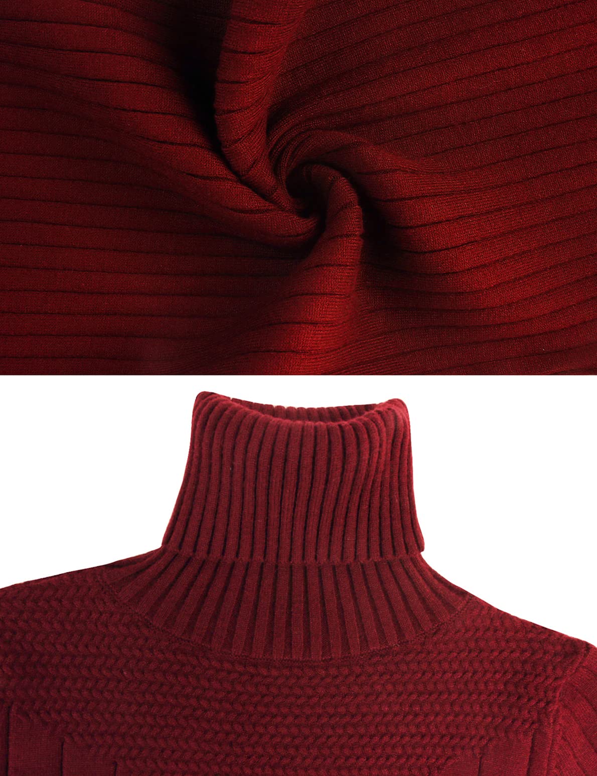 Irevial Vestito Donna Lavorato a Maglia Collo Alto | Vestibilità aderente, vestibilità elasticizzata, taglio casual, stile elegante, taglio lungo, per inverno