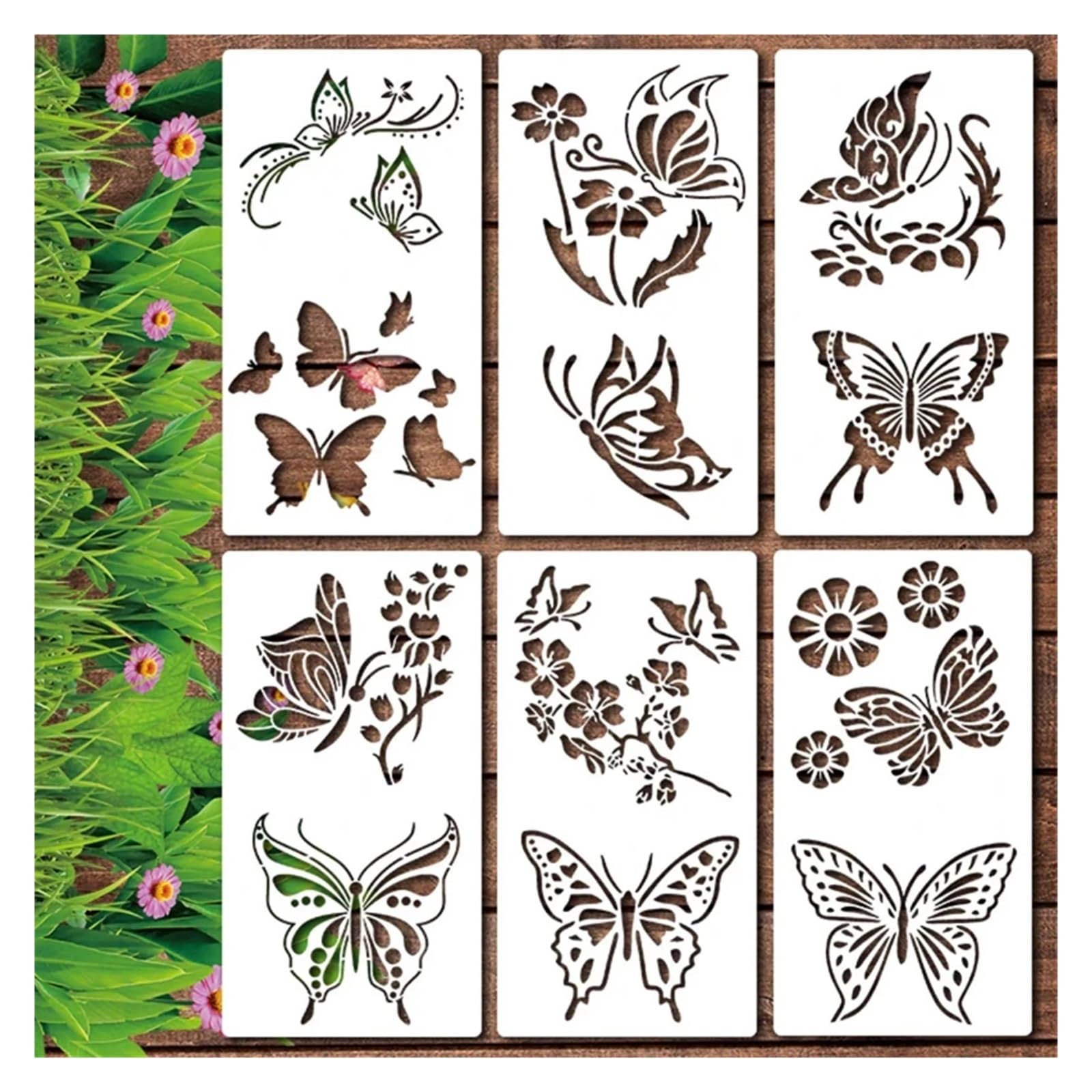 Pochoirs Pour Peinture Les Modèles De Peinture Fleurs Sauvages Peuvent Être Réutilisés