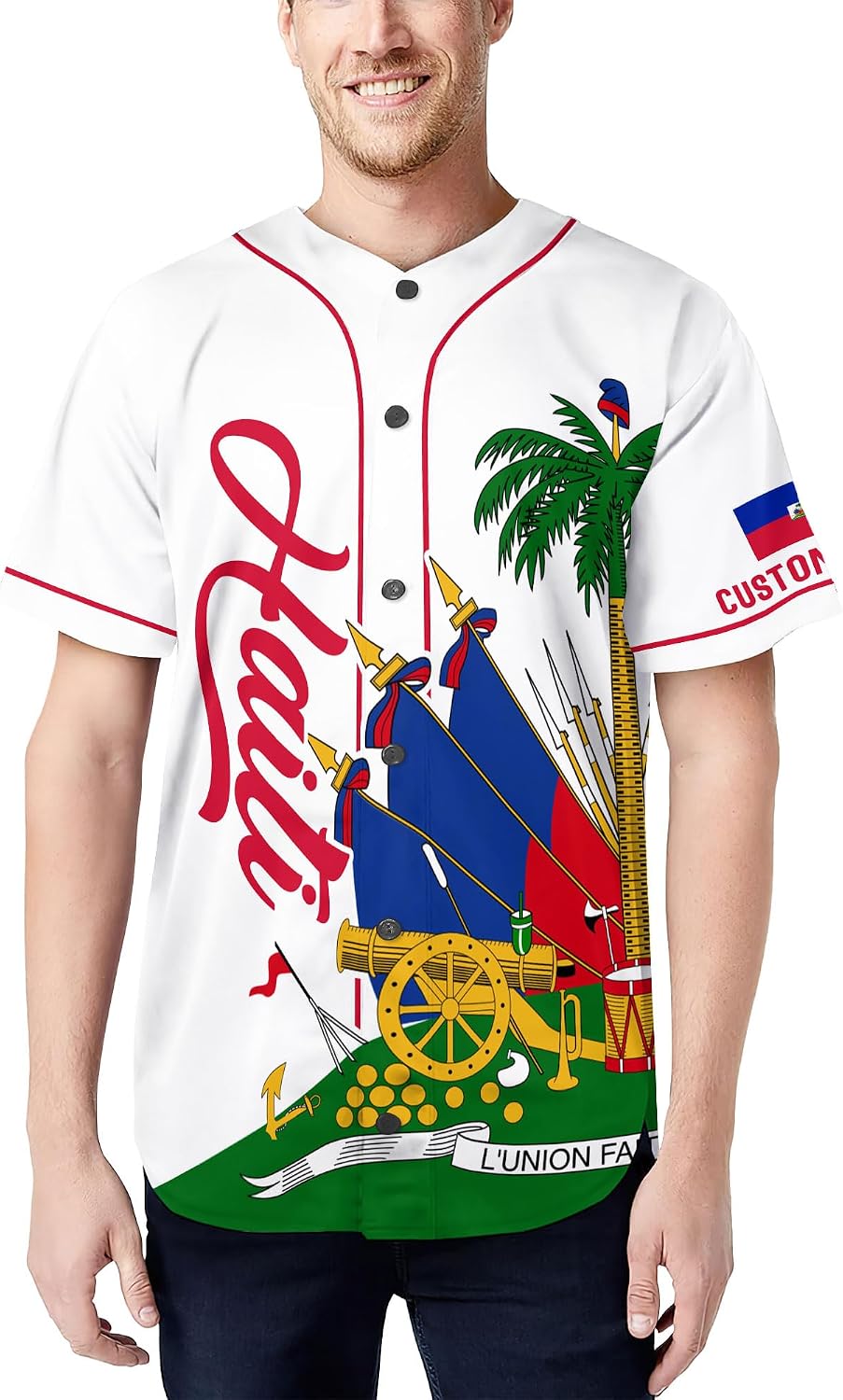 Haiti Jersey Men, Haiti Jersey Baseball, Personalized Haiti Baseball Jersey Men