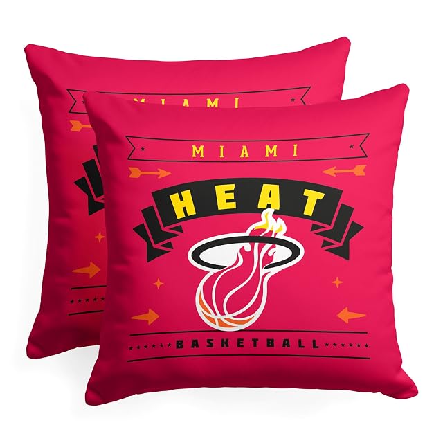 Northwest NBA Miami Heat Pillow 18 x 18 Hardwood Classics