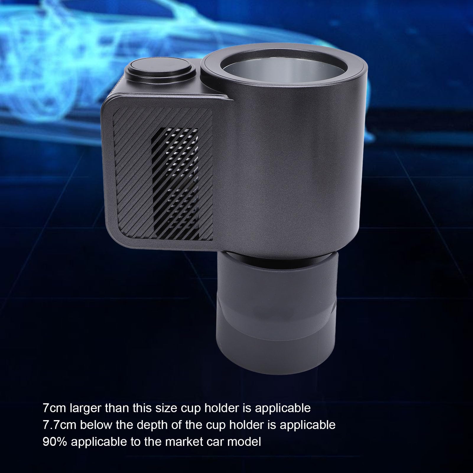 Car Smart Cup Heater Cooler, 2 in 1 12V Car Mug Holder with Temperature Display, Portable Cooling and Heating Beverage for Office, Travel, Truck, Household, for Most Cars