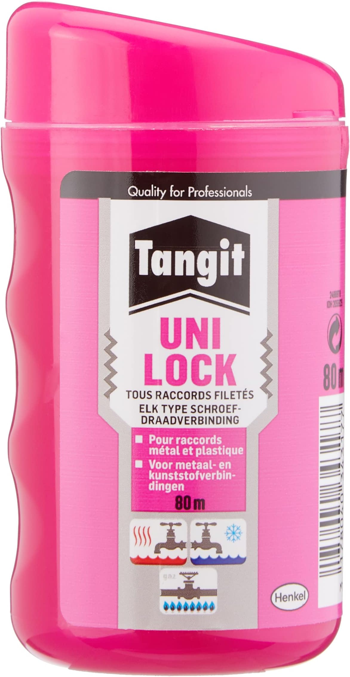 Uni-Lock Nylon Wire for Sealing Threaded Fittings on Metal and Plastic Pipes, Sealing Wire for Gas and Water Network, 80m Reel